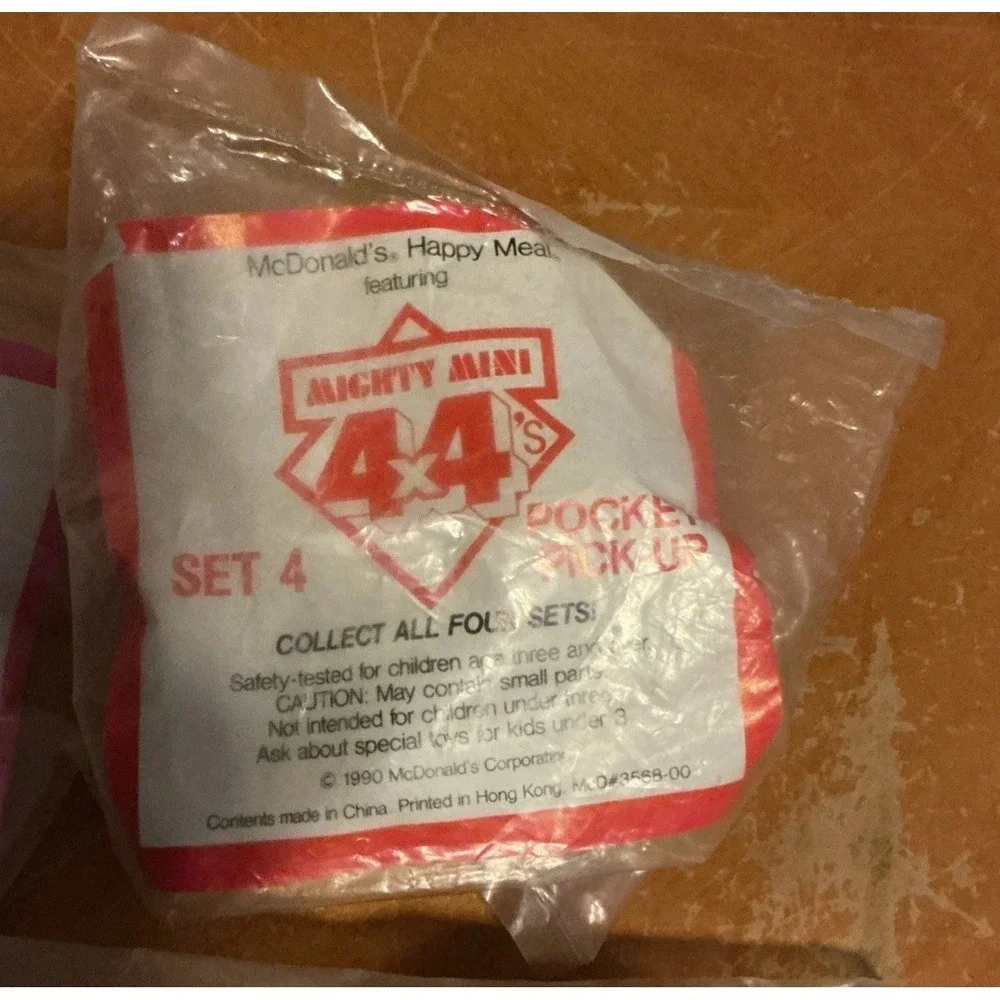 1990 McDonald's Mighty Mini 4x4's, NEW, Sealed, Mint,‎ Complete set of 4
